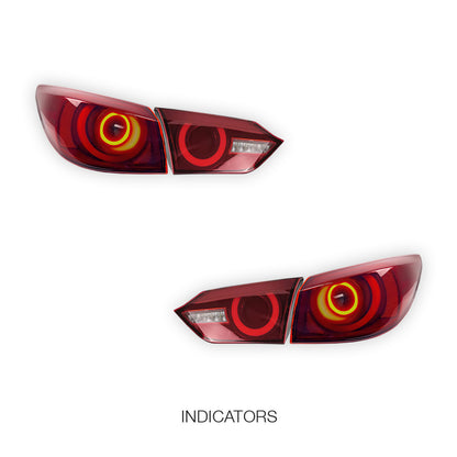 Infinity Q50 (2014 - 2017) LED Red Inner and Outer Tail Lights LH + RH
