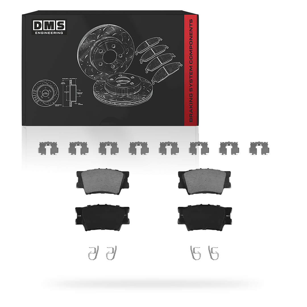 Lexus ES350 (2007 - 2012) Front and Rear Drilled and Slotted Brake Rotors and Brake Pads LH + RH