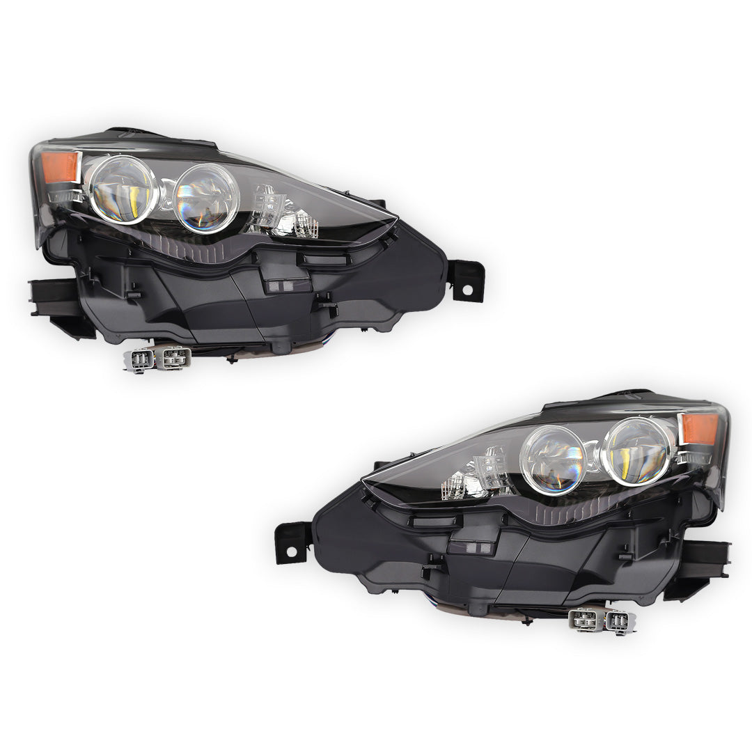 Lexus IS250 F Sport (2014 - 2015) Replacement Black LED Headlights LH + RH