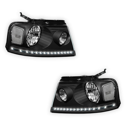 Lincoln Mark LT (2006 - 2008) LED DRL Replacement Headlights LH + RH