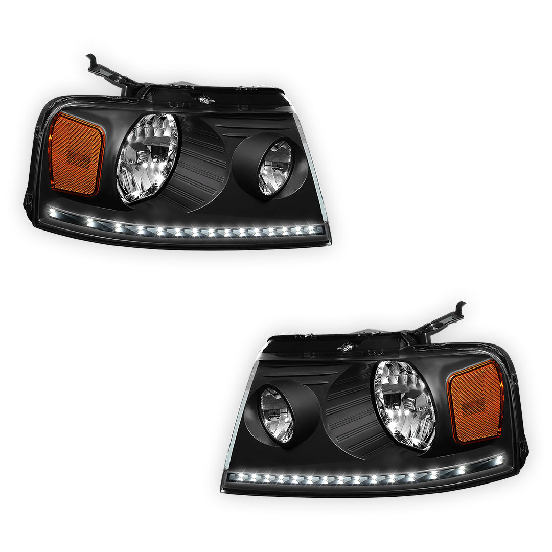 Lincoln Mark LT (2006 - 2008) LED DRL Replacement Headlights LH + RH