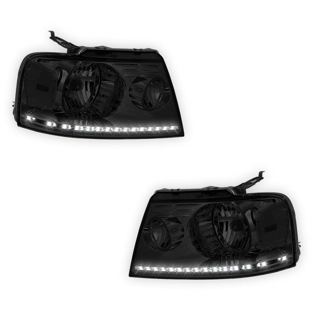 Lincoln Mark LT (2006 - 2008) LED DRL Replacement Headlights LH + RH