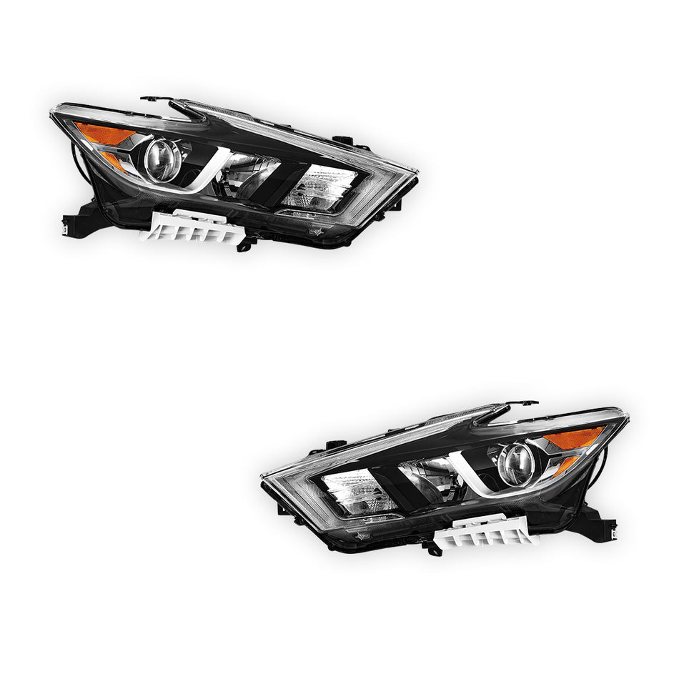 Nissan Maxima (2016 - 2018) Replacement LED DRL Halogen Projector Headlights LH + RH