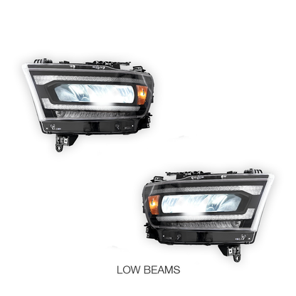 RAM 1500 (2019 - 2021) Sequential Full LED Reflector Headlights LH + RH