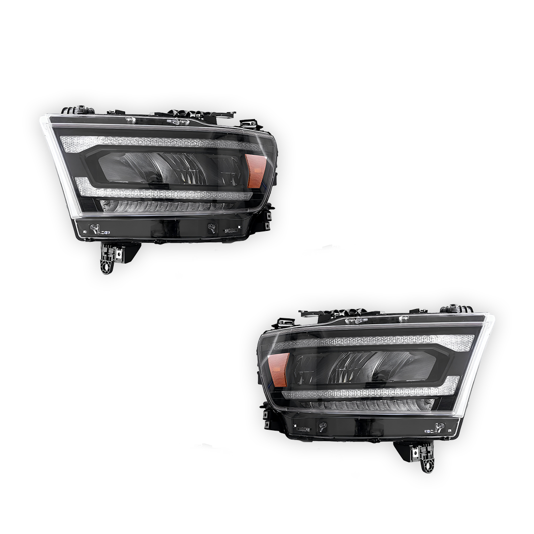 RAM 1500 (2019 - 2021) Sequential Full LED Reflector Headlights LH + RH