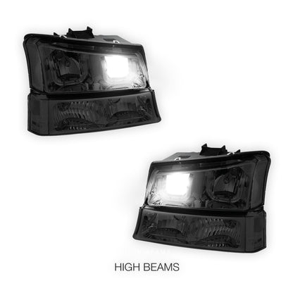 Chevrolet Silverado 3500 LS / LT (2003 - 2006) Dual LED DRL Headlights LH + RH