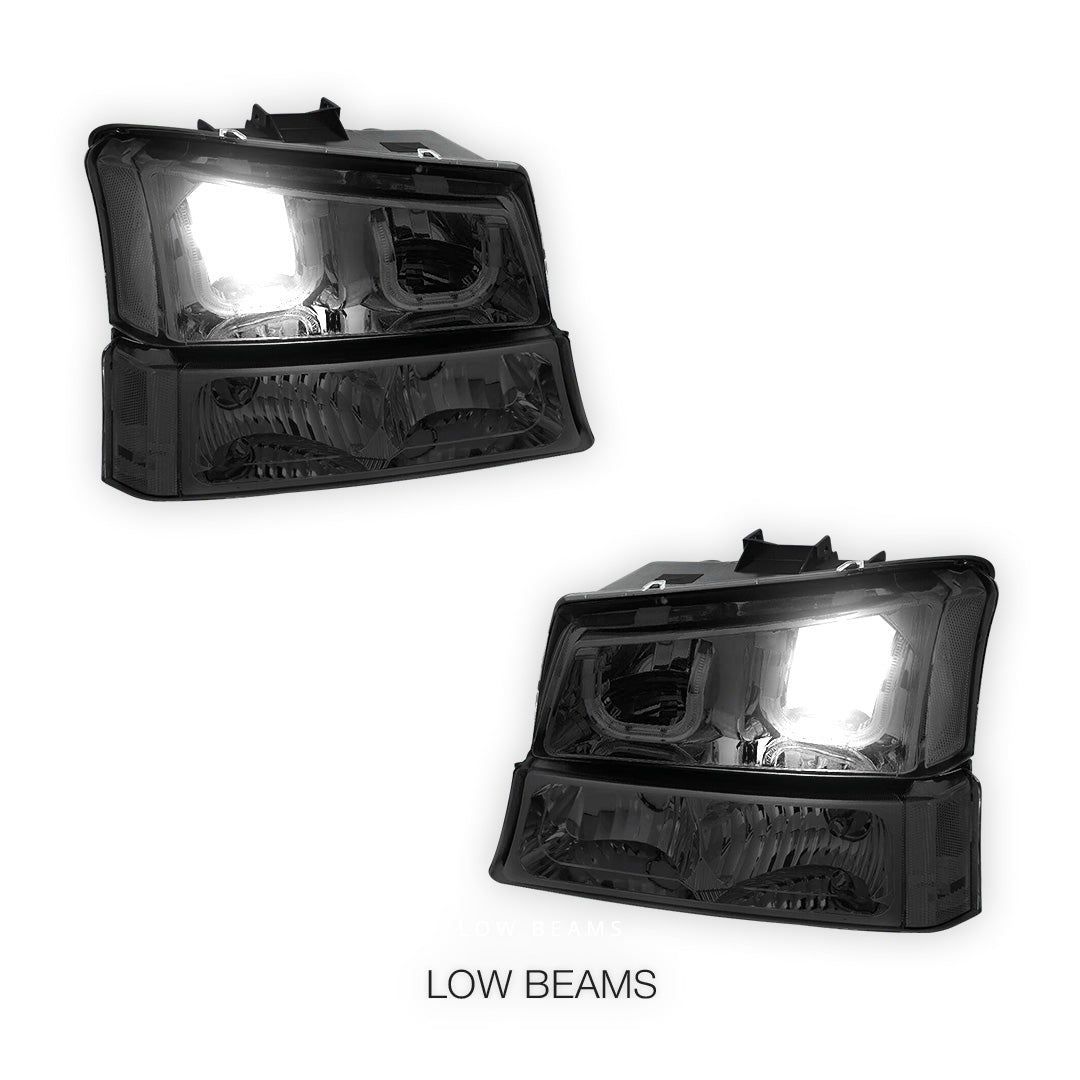 Chevrolet Silverado 2500 LS / LT (2003 - 2006) Dual LED DRL Headlights LH + RH