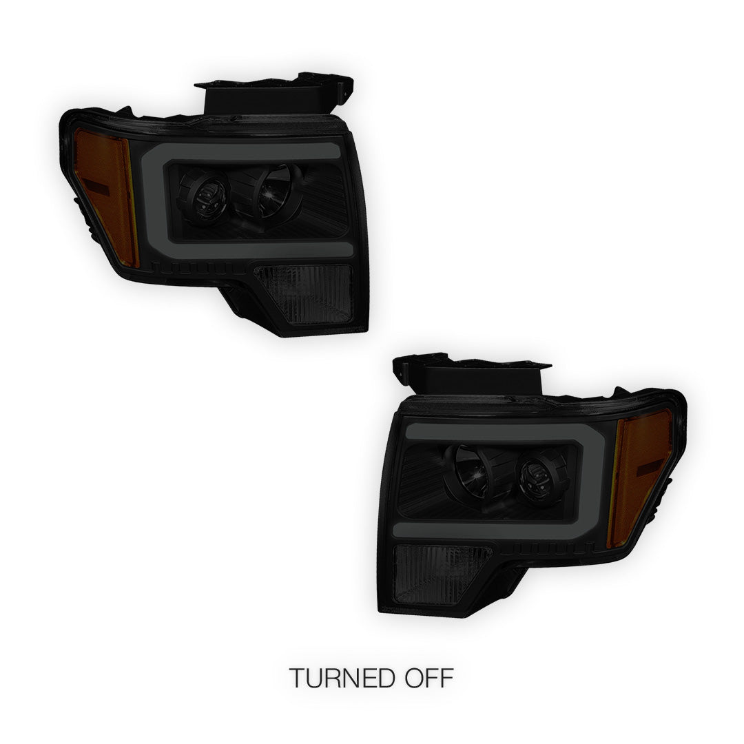 Ford F-150 (2009 - 2014) LED DRL Projector Headlights LH + RH