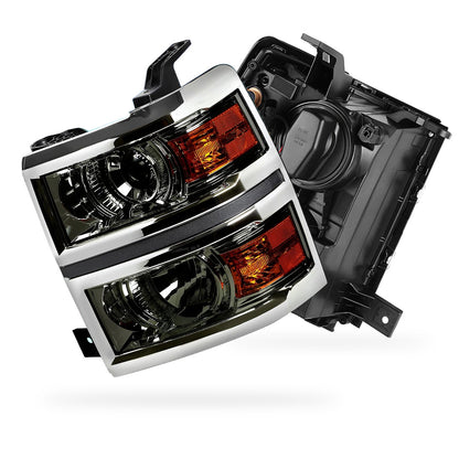Chevrolet Silverado 1500 LT / LTZ / LS (2014 - 2015) Projector Headlights LH + RH