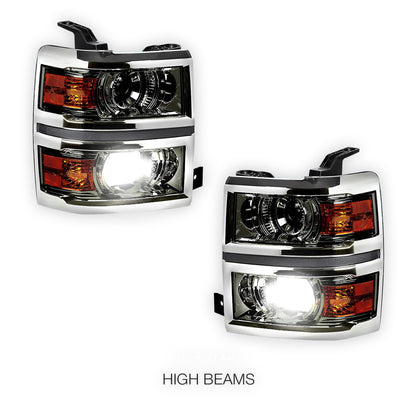 Chevrolet Silverado 1500 LT / LTZ / LS (2014 - 2015) Projector Headlights LH + RH