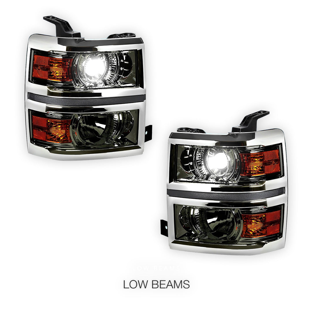 Chevrolet Silverado 1500 LT / LTZ / LS (2014 - 2015) Projector Headlights LH + RH