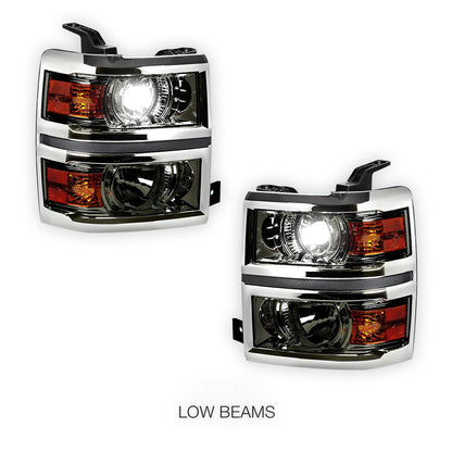 Chevrolet Silverado 1500 LT / LTZ / LS (2014 - 2015) Projector Headlights LH + RH