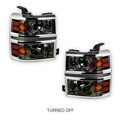 Chevrolet Silverado 1500 LT / LTZ / LS (2014 - 2015) Projector Headlights LH + RH