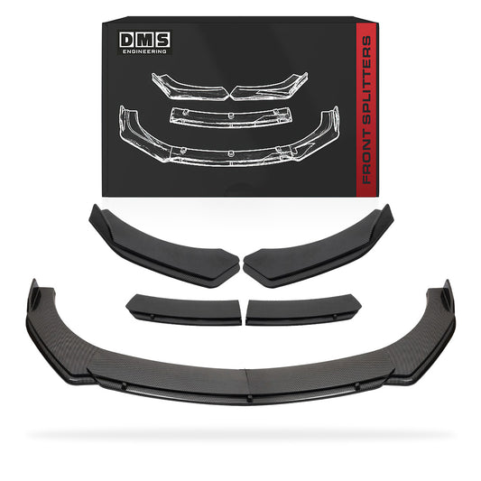 Tesla Model X (2015 - 2024) Carbon Fiber Painted With Strut Rods Front Splitters