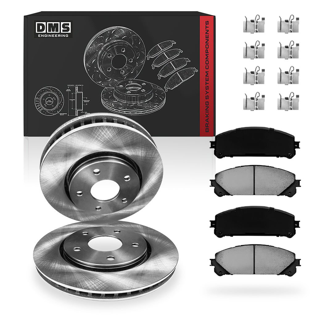Toyota Highlander (2014 - 2019) Front and Rear Standard Brake Rotors and Brake Pads LH + RH
