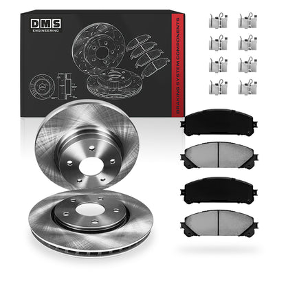Toyota Highlander (2014 - 2019) Front and Rear Standard Brake Rotors and Brake Pads LH + RH