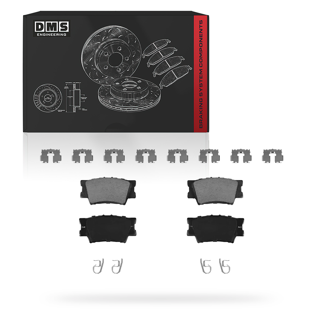 Toyota Avalon (2008 - 2012) Front and Rear Drilled and Slotted Brake Rotors and Brake Pads LH + RH