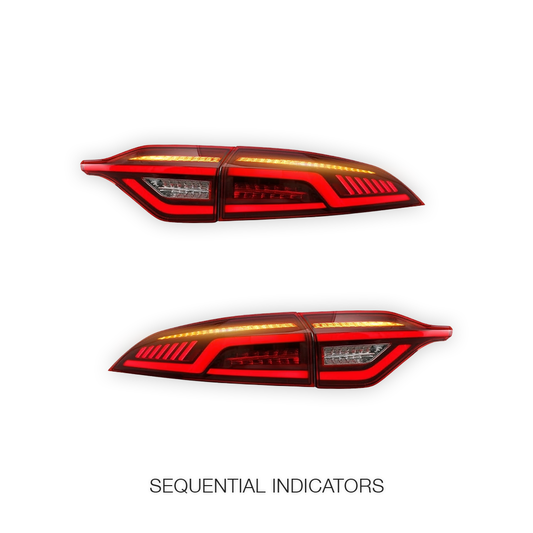 Toyota Corolla (2020 - 2025) Sequential Smoked LED Inner and Outer Tail Lights LH + RH