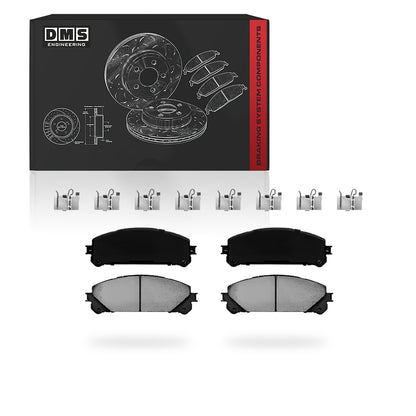Toyota Highlander (2014 - 2019) Front and Rear Standard Brake Rotors and Brake Pads LH + RH