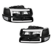 Chevrolet Silverado 1500 HD LS / LT (2001 - 2002) L-Pattern 3D LED DRL Headlights LH + RH