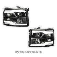 Chevrolet Silverado 1500 LS / LT / LTZ (2007 - 2013) Dual LED DRL Projector Headlights LH + RH