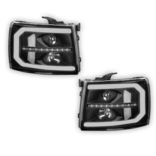 Chevrolet Silverado 1500 LS / LT / LTZ (2007 - 2013) LED DRL Bar + Sequential Signal Projector Headlights LH + RH