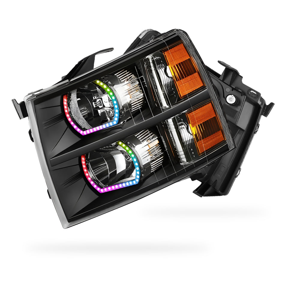 Chevrolet Silverado 1500 LS / LT / LTZ (2007 - 2013) Sequential RGB Start-Up LED DRL Headlights LH + RH