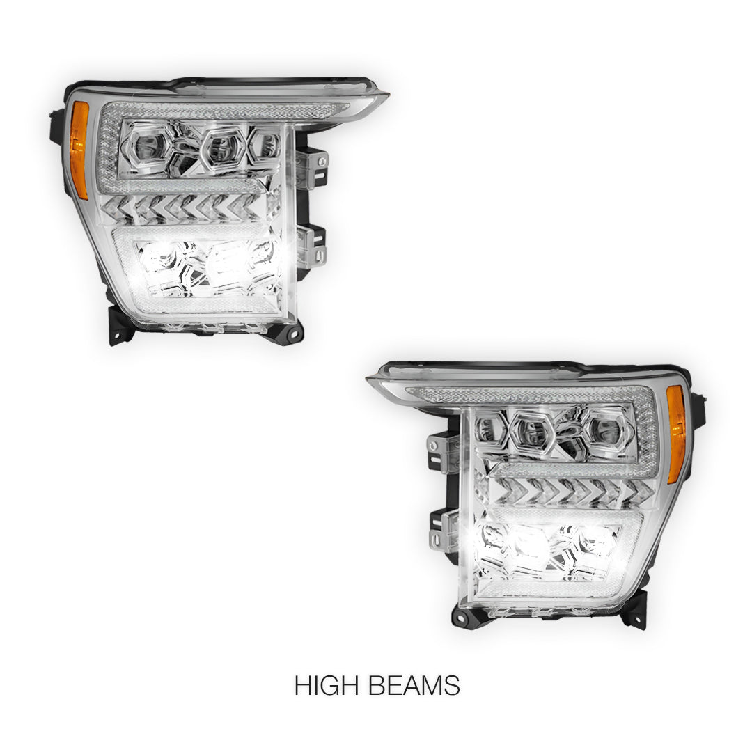 Ford F-150 (2021 - 2023) Full LED Projector Sequential Signal Headlights LH + RH