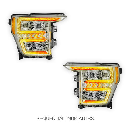 Ford F-150 (2021 - 2023) Full LED Projector Sequential Signal Headlights LH + RH