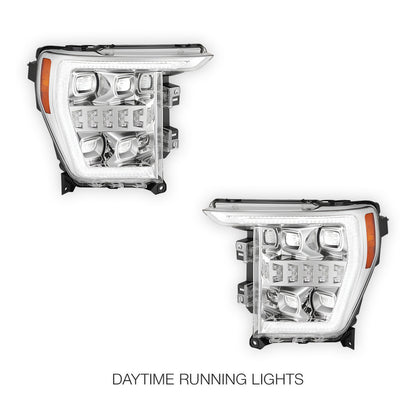 Ford F-150 (2021 - 2023) Start-Up LED DRL Switchback Signal Projector Headlights LH + RH