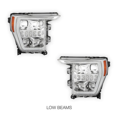 Ford F-150 (2021 - 2023) Start-Up LED DRL Switchback Signal Projector Headlights LH + RH
