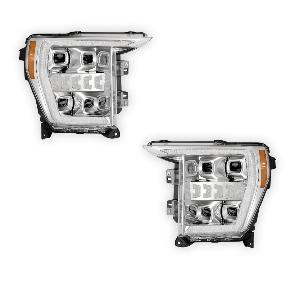 Ford F-150 (2021 - 2023) Start-Up LED DRL Switchback Signal Projector Headlights LH + RH