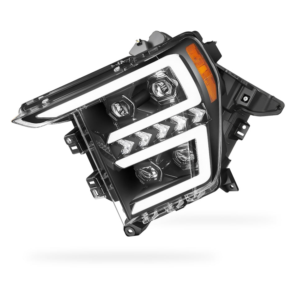 Ford F-150 (2021- 2023) LED DRL Switchback Sequential Signal Projector Headlights LH + RH