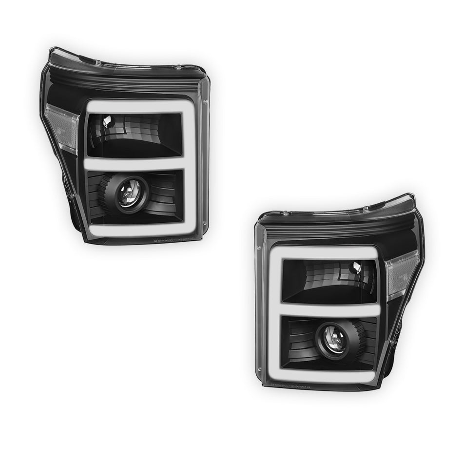 Ford F-250 Super Duty (2011 - 2016) E-Bar LED DRL Projector Headlights LH - RH