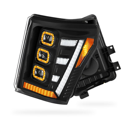 Ford F-250 Super Duty (2011 - 2016) Switchback Sequential Signal LED Projector Headlights LH - RH