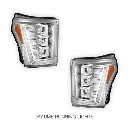 Ford F-250 Super Duty (2011 - 2016) Switchback Sequential Signal LED Projector Headlights LH - RH