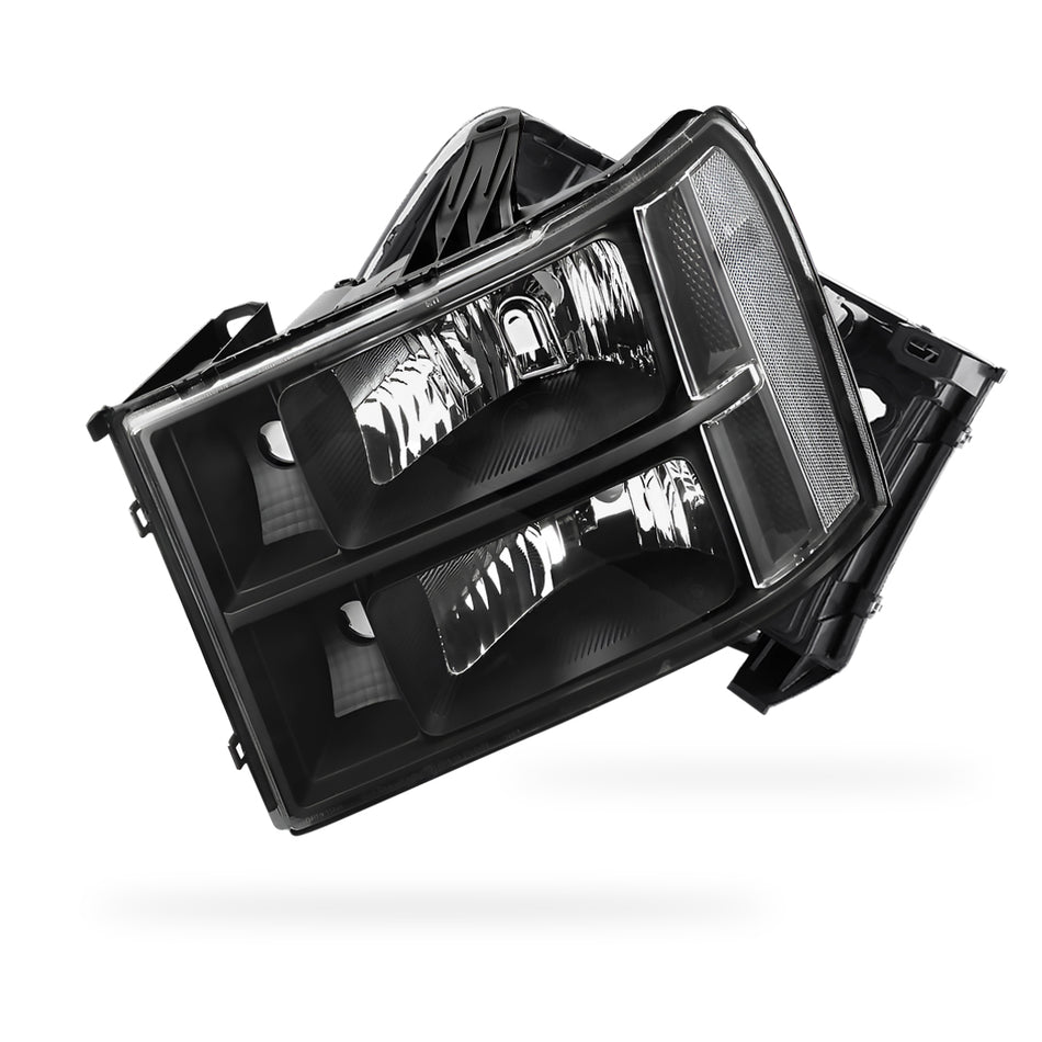 GMC Sierra 1500 Denali / SLE / SLT (2007 - 2013) Replacement Headlights LH + RH