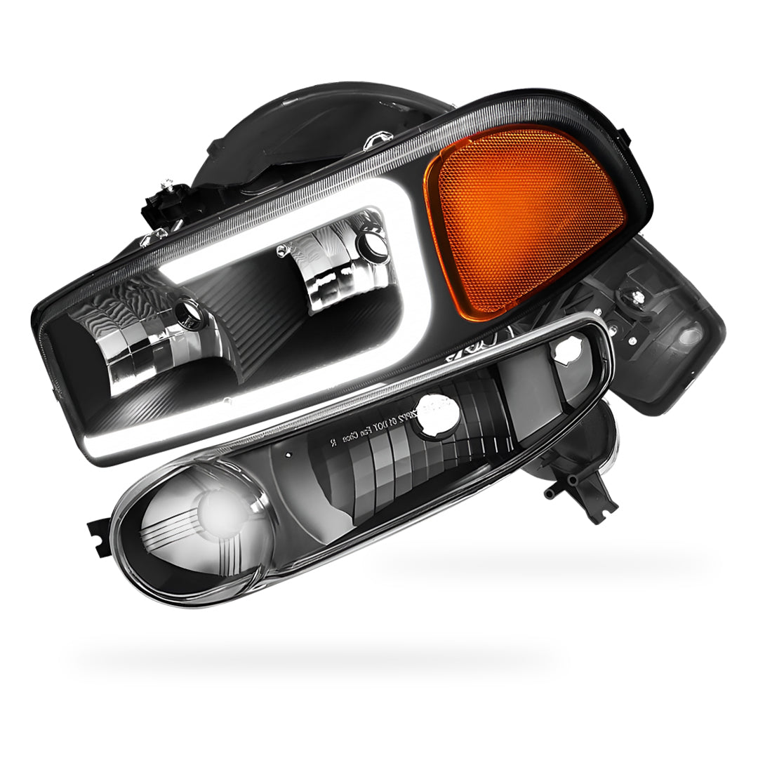 GMC Sierra 1500 Classic SL / SLE / SLT (2007) LED DRL Headlights LH + RH