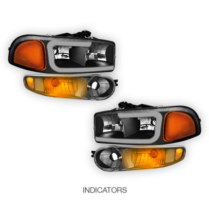 GMC Sierra 1500 Classic SL / SLE / SLT (2007) LED DRL Headlights LH + RH
