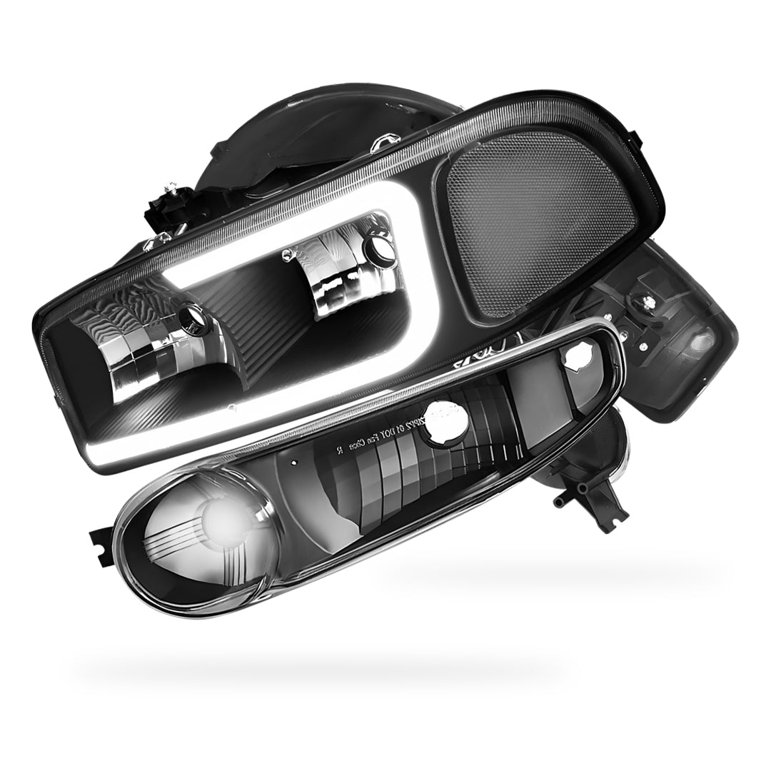 GMC Sierra 1500 Classic SL / SLE / SLT (2007) LED DRL Headlights LH + RH