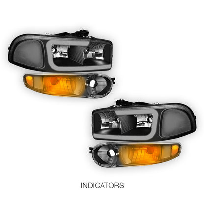 GMC Sierra 1500 Classic SL / SLE / SLT (2007) LED DRL Headlights LH + RH