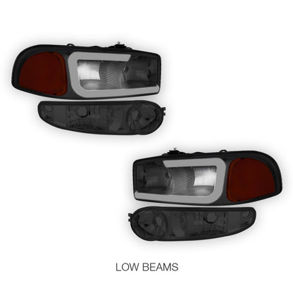 GMC Sierra 1500 Classic SL / SLE / SLT (2007) LED DRL Headlights LH + RH