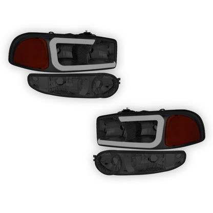 GMC Sierra 1500 Classic SL / SLE / SLT (2007) LED DRL Headlights LH + RH