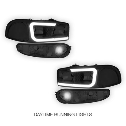 GMC Sierra 1500 Classic SL / SLE / SLT (2007) LED DRL Headlights LH + RH
