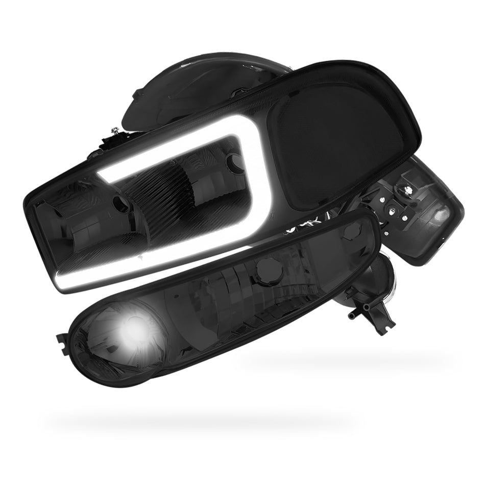 GMC Sierra 1500 Classic SL / SLE / SLT (2007) LED DRL Headlights LH + RH