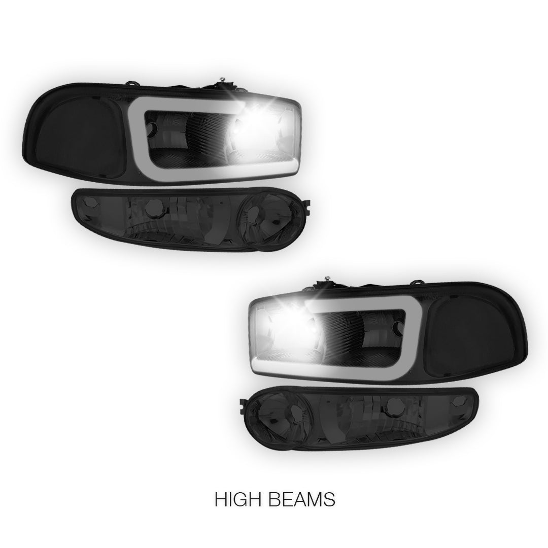 GMC Sierra 1500 Classic SL / SLE / SLT (2007) LED DRL Headlights LH + RH