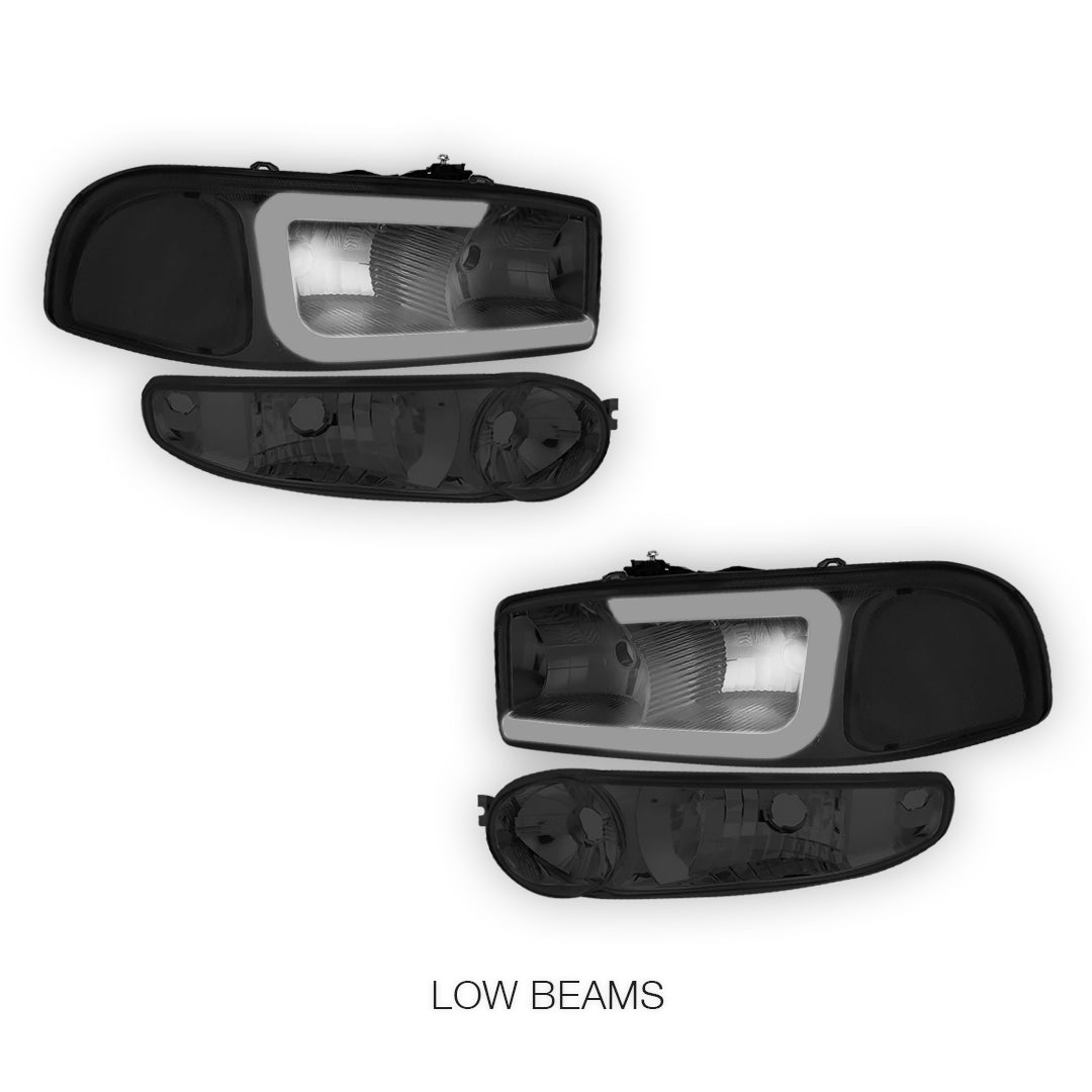 GMC Sierra 1500 Classic SL / SLE / SLT (2007) LED DRL Headlights LH + RH