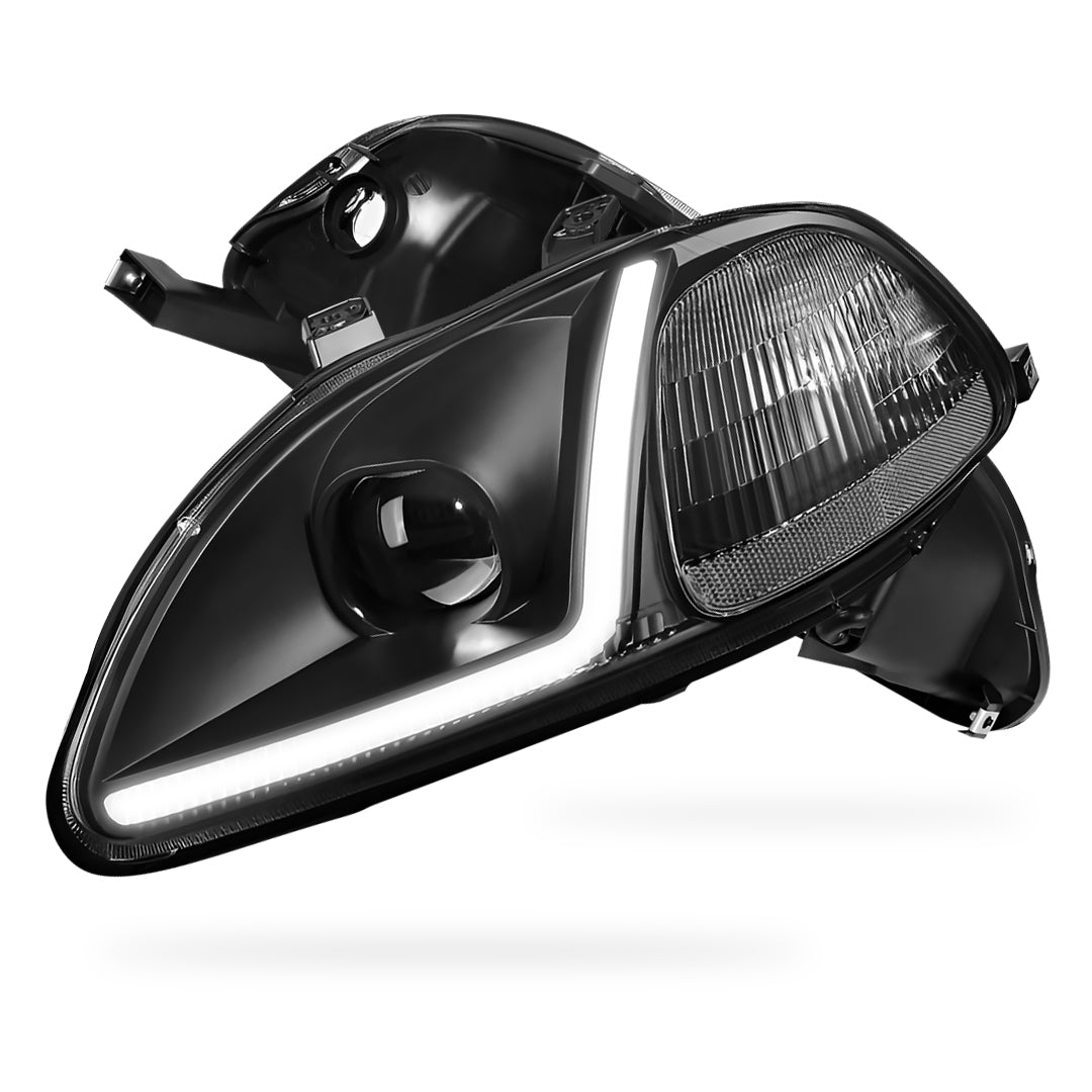 Honda Civic 6th Gen. (1996 - 1998) LED DRL Side Turn Projector Headlights LH + RH