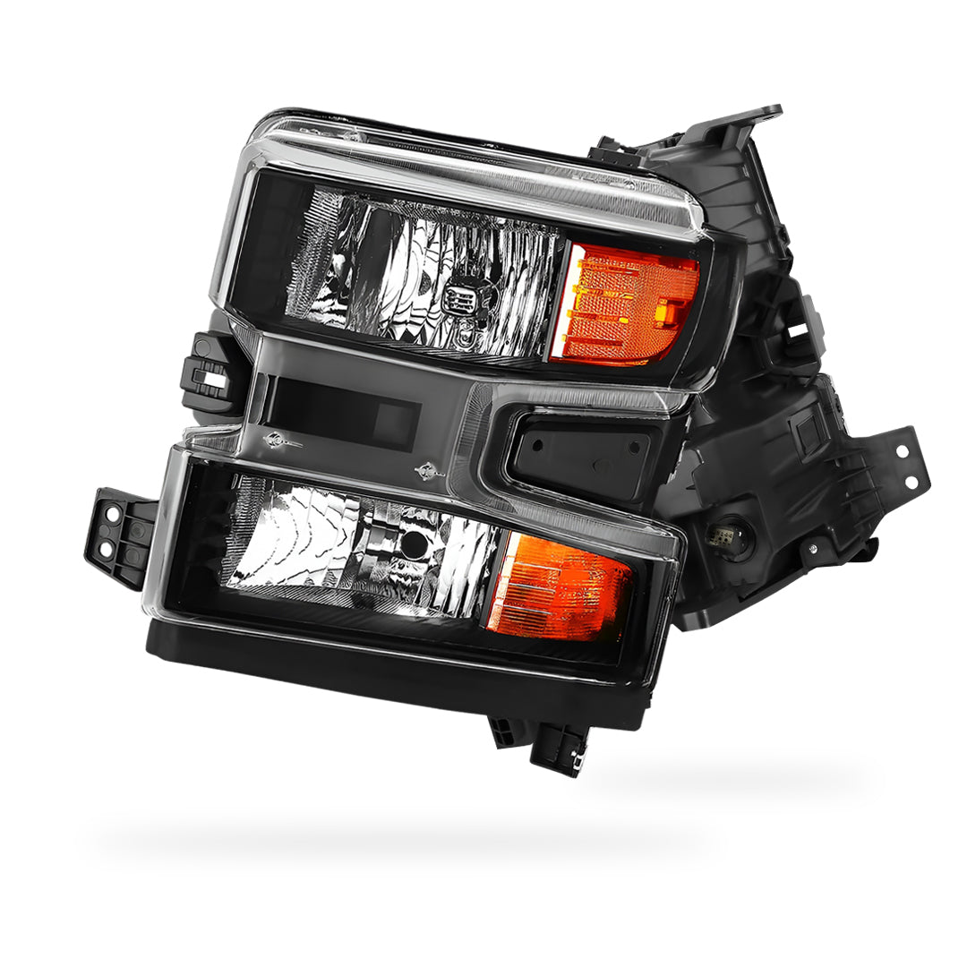 Chevrolet Silverado 1500 Custom / Custom Trail Boss / WT (2019 - 2024) Replacement Headlights LH + RH