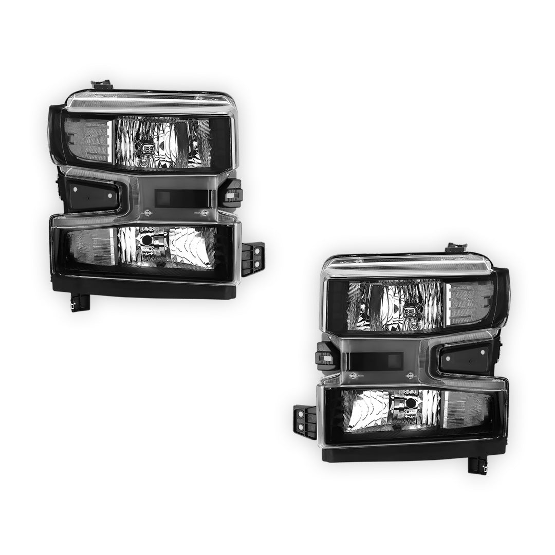 Chevrolet Silverado 1500 Custom / Custom Trail Boss / WT (2019 - 2024) Replacement Headlights LH + RH